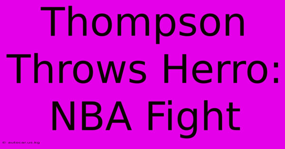 Thompson Throws Herro: NBA Fight